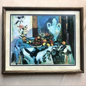 Henri Matisse Framed Blue Still Life Print Art
